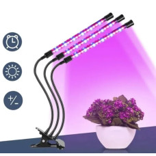 Ультрафиолетовая гибкая фитолампа для растений на 3 ветки, от USB, 40 Вт